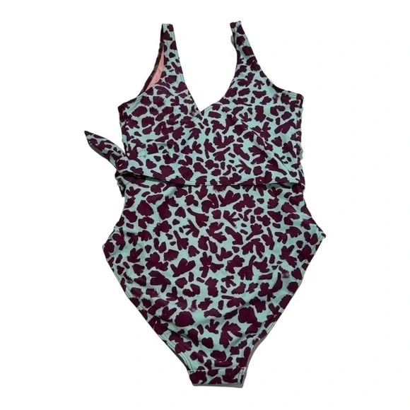 Tanya Taylor Kelly One-Piece Swimsuit, Brushstroke Coral, Size Small - Picture 5 of 8